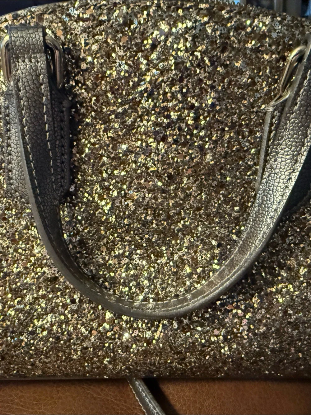 kate spade Gold Glitter Dome Satchel